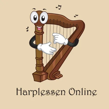 een toonladder op de harp