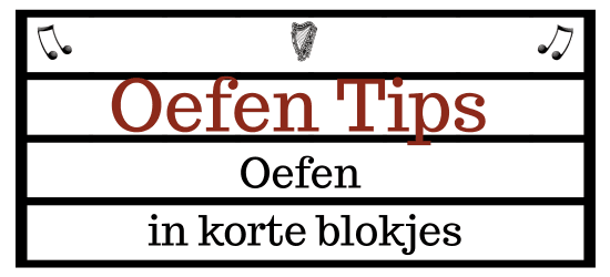 oefen in korte blokjes